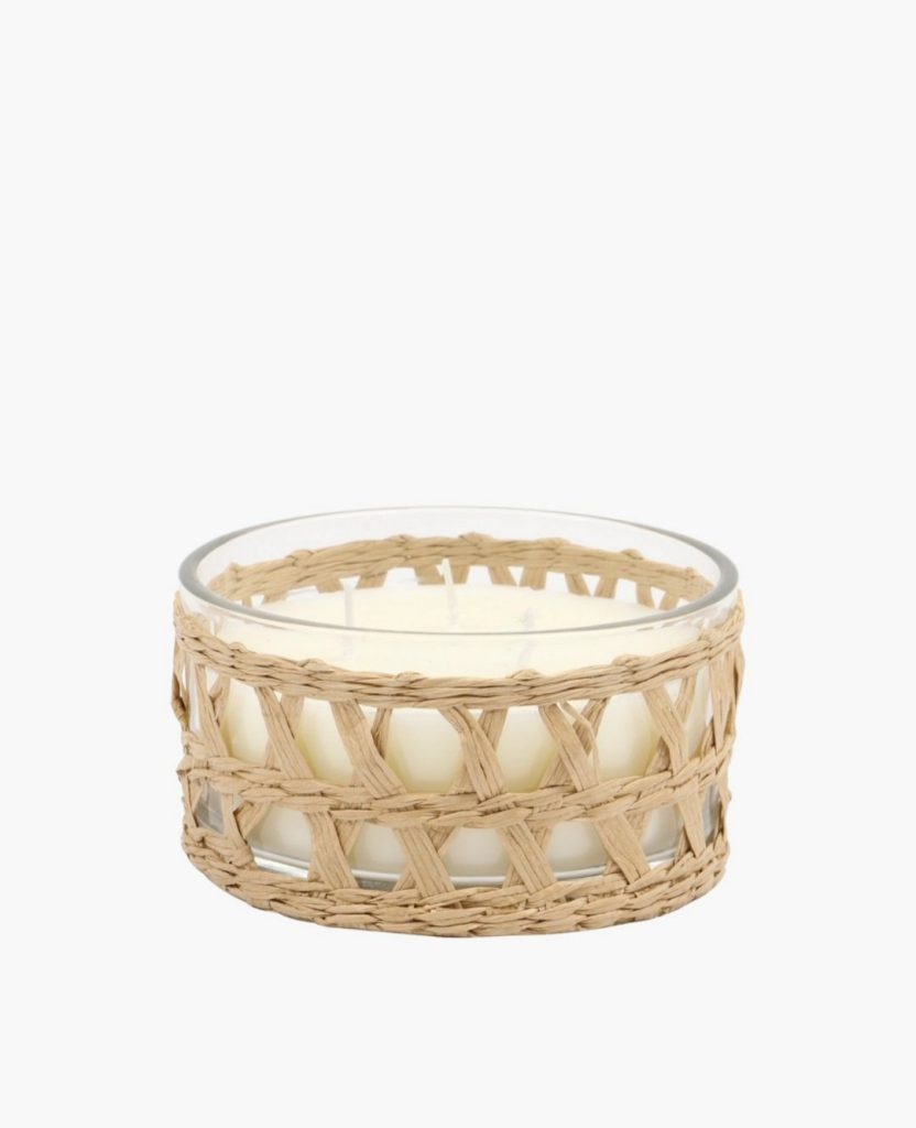 Woven Glass Candle 15CM