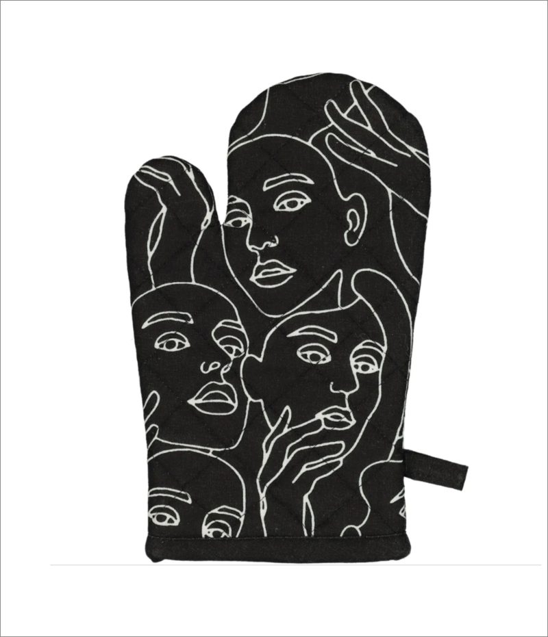 Face Printed Oven Glove