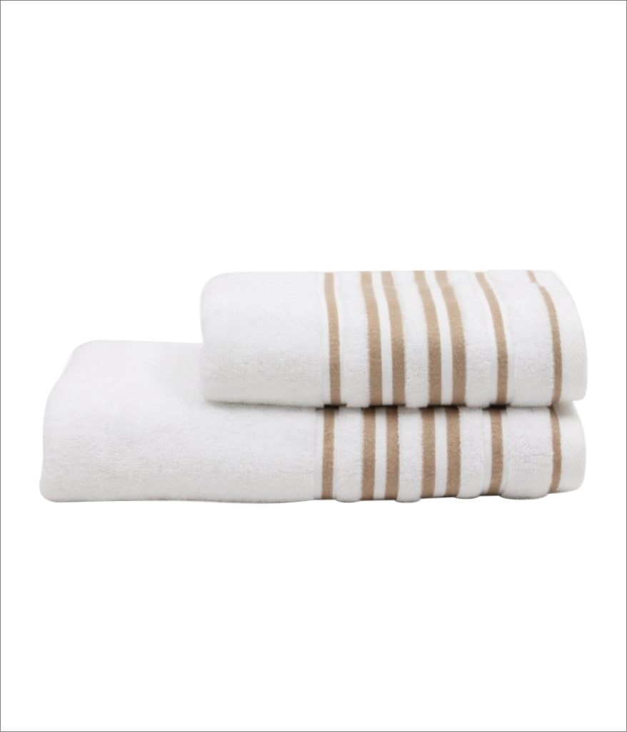 Linen Textured Border Cotton Towel