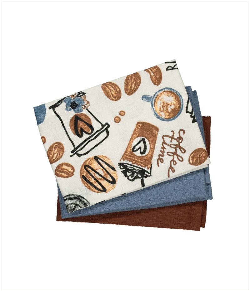 Printed Dish Cloths Set - 3 Pieces