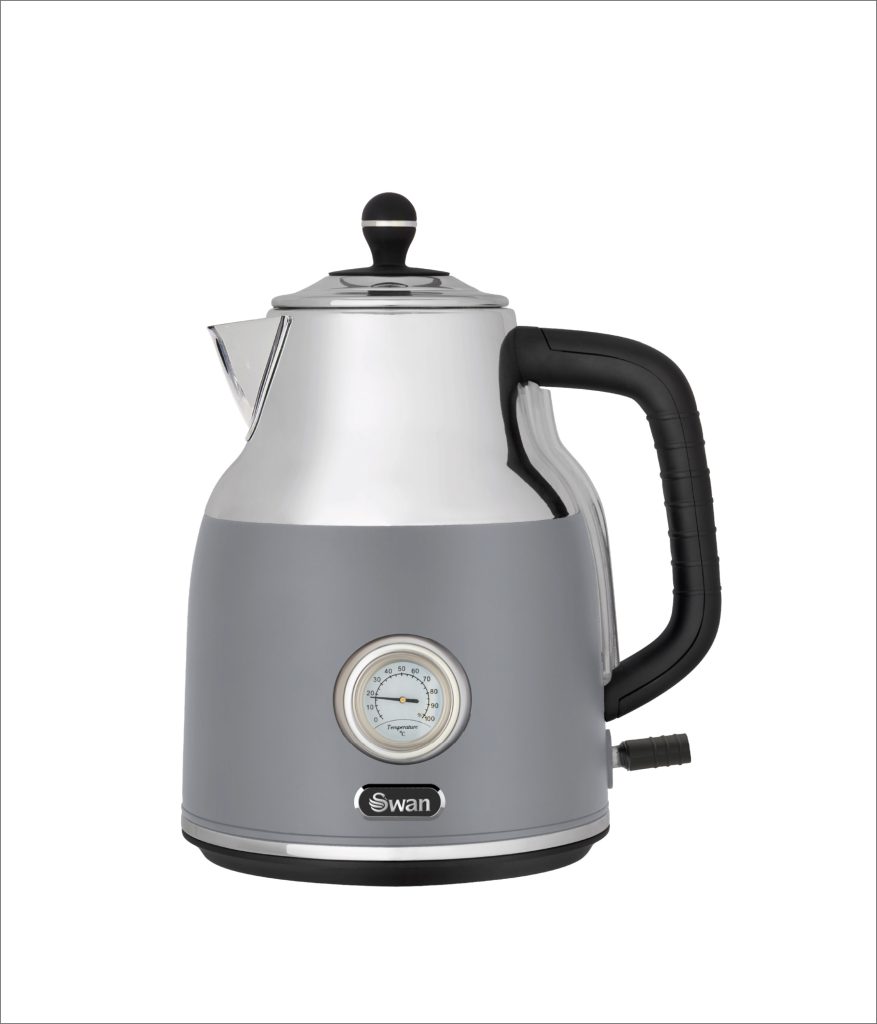 Swan 1.7 Litre Cordless Kettle with Temperature Gauge - Grey
