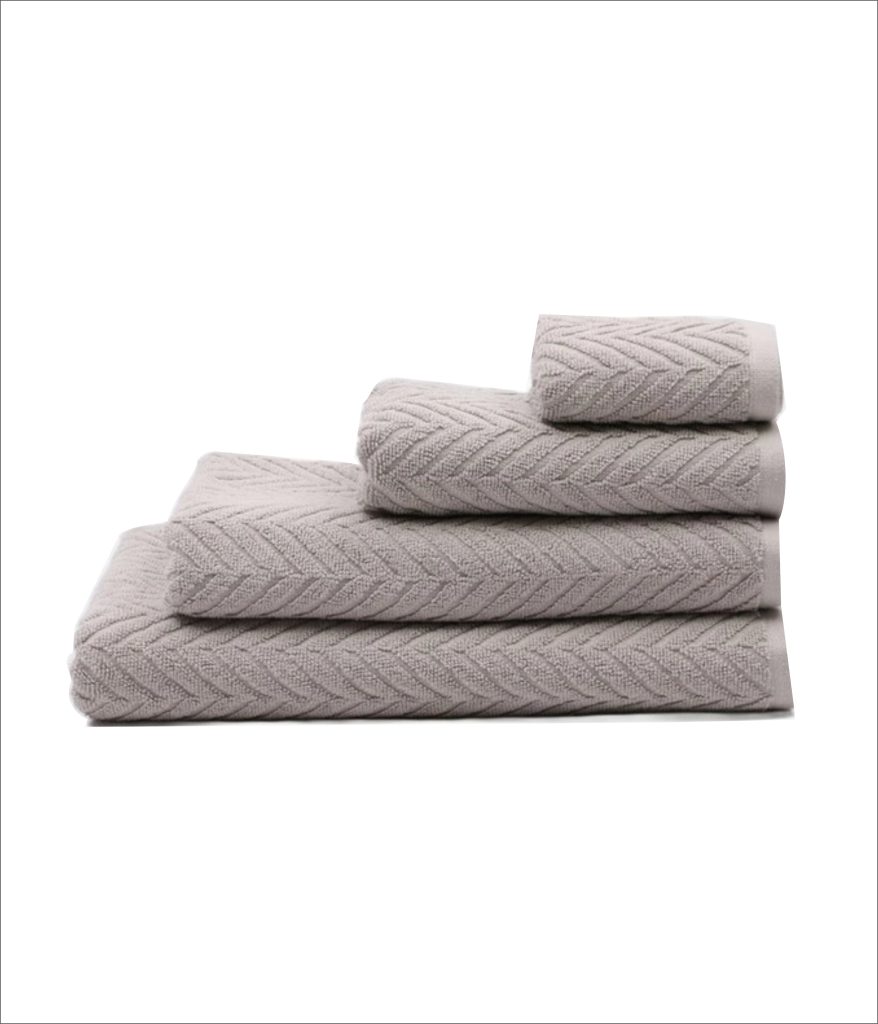 Textured Chevron Cotton Towel